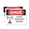 Signmission Radiation & Laser Sign, 5 in H x 7 in W, Vinyl Decal, Rectangle OS-2PACK-DS-D-57-L-1686 - alternate 1